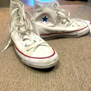 Converse white high tops